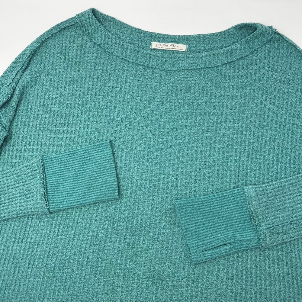 Free People We The Free North Shore Long Sleeve Thermal Top Oversized Medium